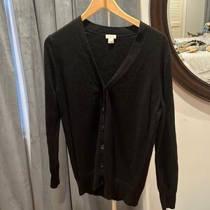 J. Crew wool blend black cardigan
